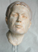 plaster cast from clay portrait